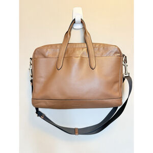Coach F22529 Men's Hamilton Briefcase Laptop Bag Saddle Leather Brown Unisex